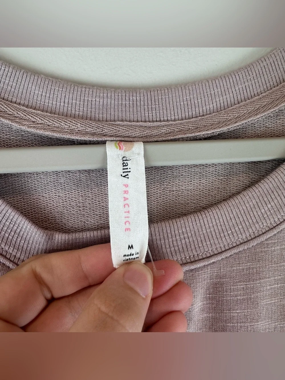 Daily Practice Anthropologie Pink Purple Casual Side-Twist Tee Dress Size Medium